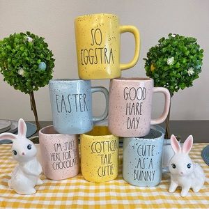Rae Dunn speckled Easter mugs
